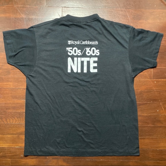 Vintage 80’s Royal Caribbean’s 50’s/60’s Nite Greaser Mens Single Stitch Tee - Picture 4 of 4